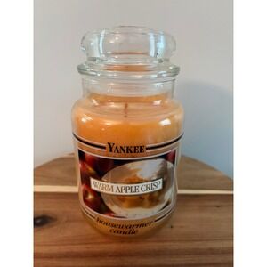 Yankee Candle Warm Apple Crisp 22 oz Large Jar Black Label Retired Rare New